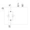 Switching symbol of a thyristor with bidirectional diode. Connections: 1L, 2T, A1+, A2-.