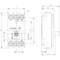 Technical drawing of a Siemens Sirius contactor module with dimensions in millimetres. Front and side view with detailed measurements.