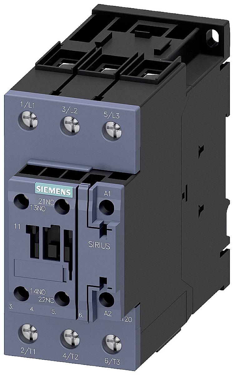 Siemens 3RT2035-1AP00 Contactor 3 makers 18.5 kW 230 V AC 40 A + auxiliary contact 1 pc(s)