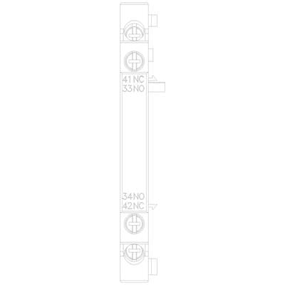 Diagram of an electrical circuit with labels '41 NC', '33 NO', '34 NO', '42 NC' at the connection points.