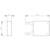 Technical drawing of a rectangular plug. Dimensions: 28 mm high, 8.6 mm deep, 46.4 mm wide. Top view and side view.
