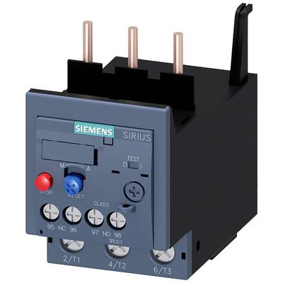 Siemens electrical protective switch with start and stop buttons, terminals, and 'SIRIUS' labelling.