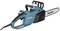 Electric chainsaw in turquoise with a black handle and guide bar by Makita, perfect for woodcutting tasks.