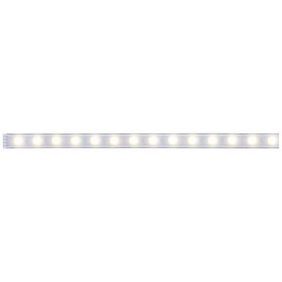 A LED light strip with evenly distributed white lights.