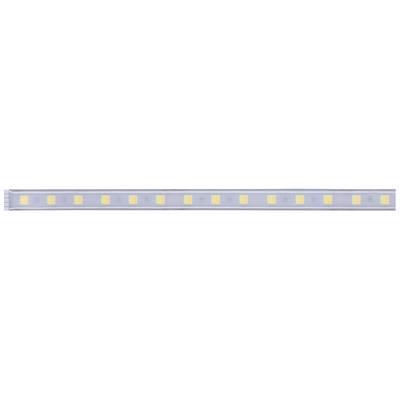 A row of rectangular yellow lights on a linear LED strip, enclosed within a transparent protective cover.