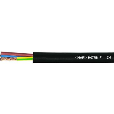Cable with multiple coloured wires. The marking 'H07RN-F' indicates it is suitable for flexible and robust use. CE marking is visible.