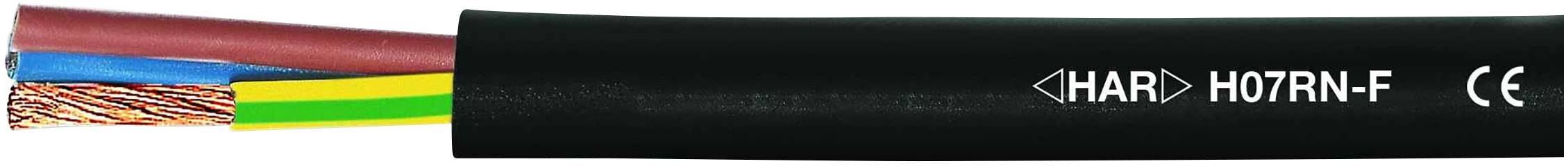 Helukabel 37029SW Rubber flexible cable H07RN-F 3 x 2.5 mm² Black Sold per metre