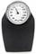 Displays an analogue bathroom scale with a kilogram scale from 0 to 140 kg. Primarily usable for weight measurement.