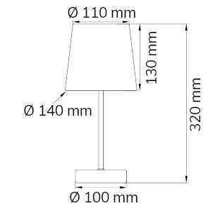 ACTION Cesena 832401510000 Bedside light LED (monochrome) E14 42 W Light brown, Nickel (matt)-3