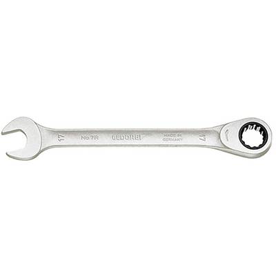 A wrench with an open-ended side and a ring side, labeled 'GEDORE' and 'MADE IN GERMANY', with the number 17 on both sides.