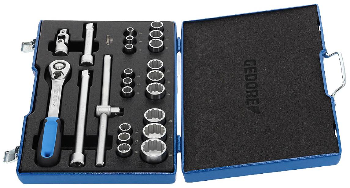 Gedore D19 EMU20 Bit set Metric 1/2" (12.5 mm) 23piece 2545845