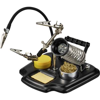 'Soldering Aid Kit with Crocodile Clips, Solder Tin Holder, Cleaning Sponge and Soldering Tip Cleaning Wool, ideal for Electronic Work.'