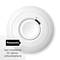 Round smoke detector with permanently installed 10-year lithium battery. Manufacturer: Panasonic.