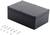 Black rectangular enclosure with six adjacent screws, suitable for electronic devices or circuits.<br><br>Note: The translation is very close to the original German text, as the technical description is already quite precise and universal in its language.