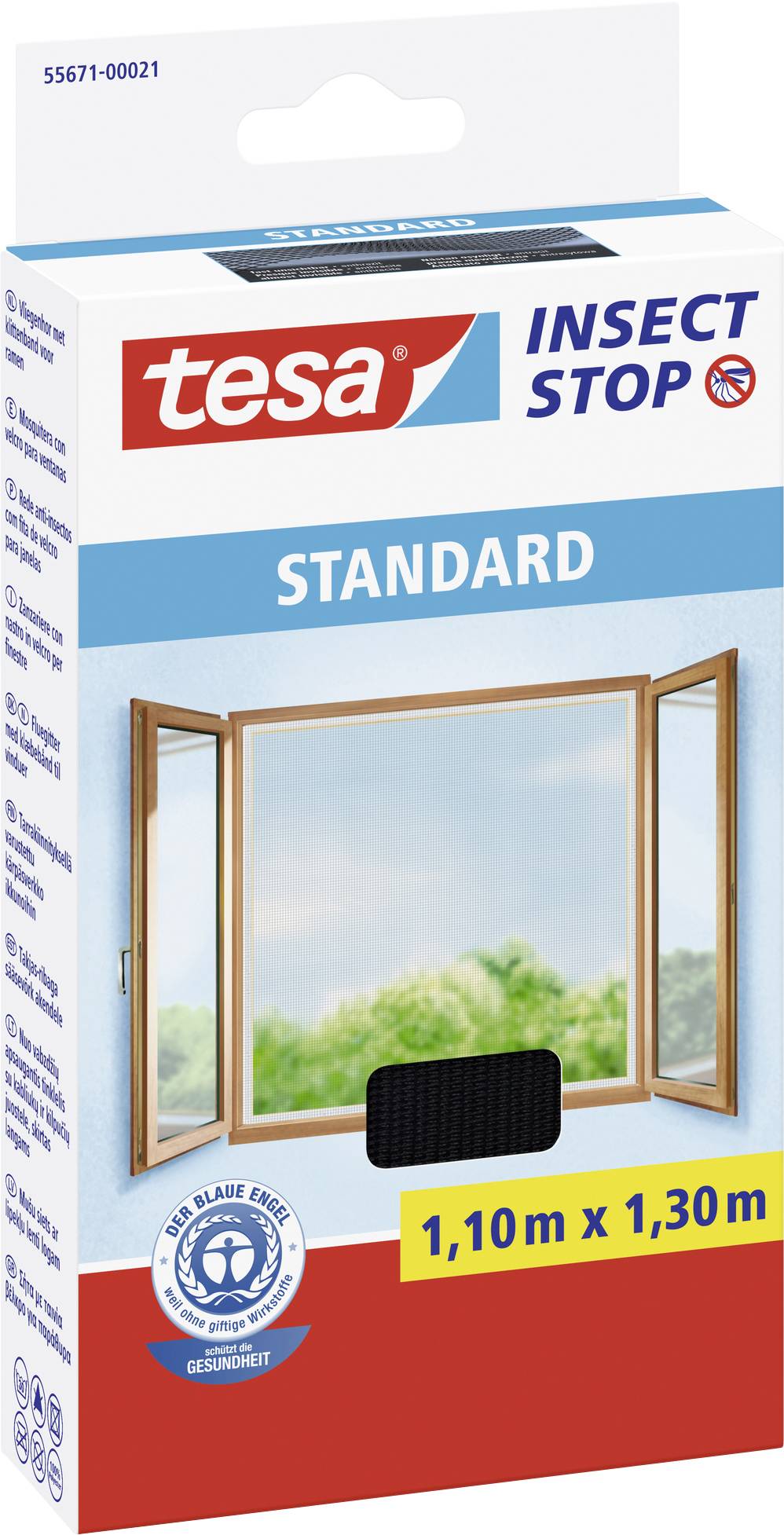 tesa STANDARD 55671-00021-03 Fly screen (W x H) 1300 mm x 1100 mm Anthracite 1 pc(s)
