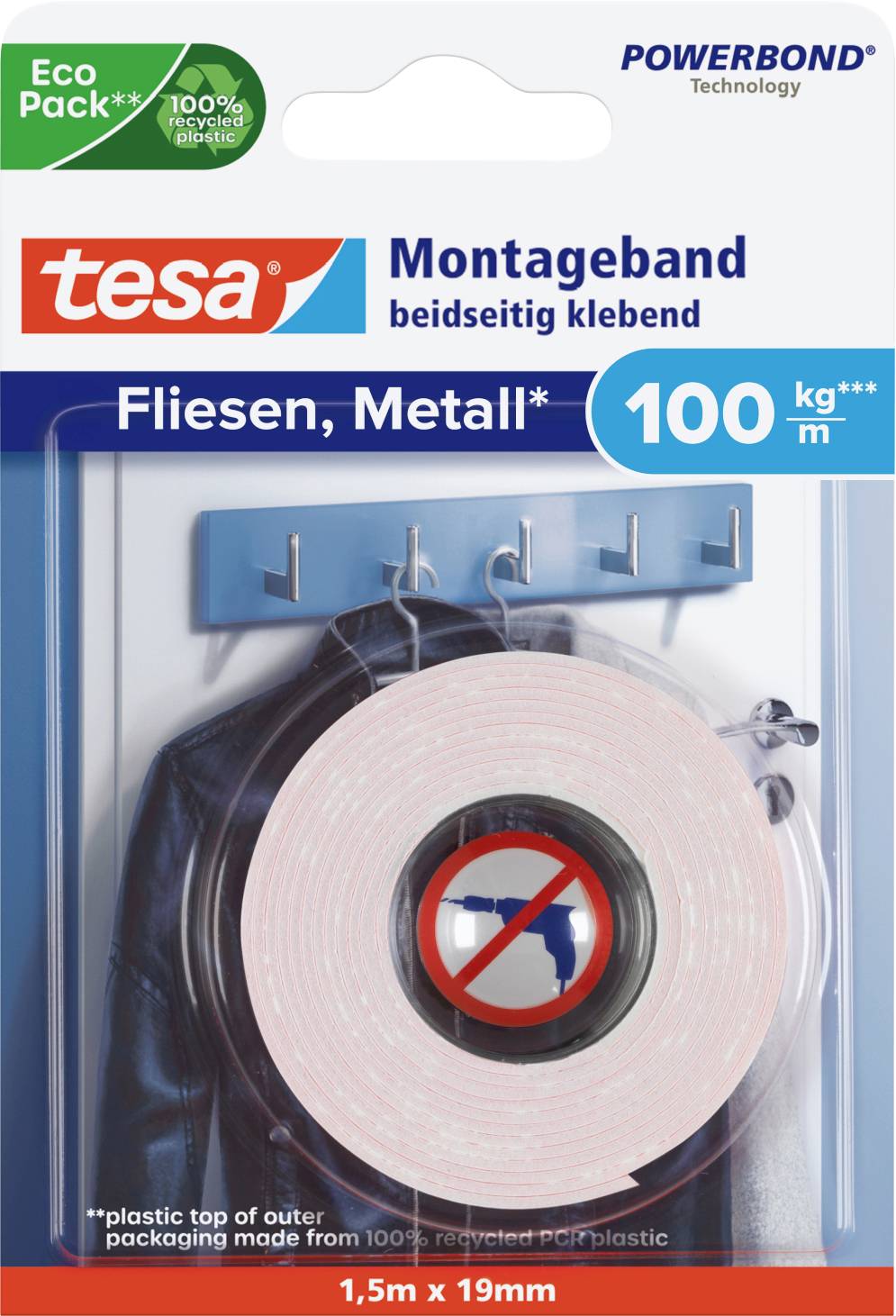 tesa ULTRA STRONG 77746-00000-00 Industrial tape tesa® Powerbond White (L x W) 1.5 m x 19 mm 1 pc(s)