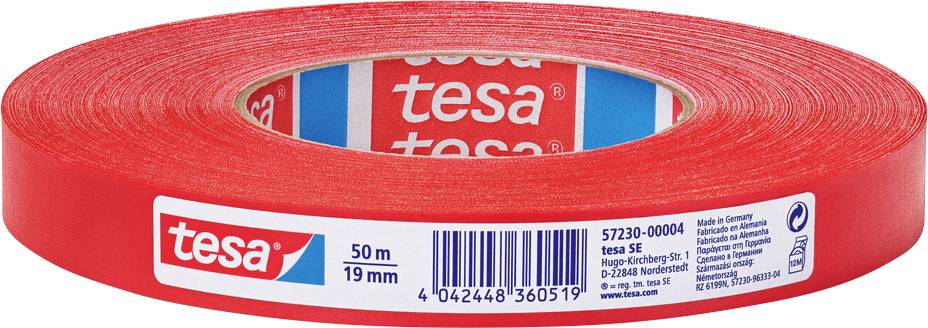 tesa PERFECT 57230-00004-02 Cloth tape tesa® extra Power Red (L x W) 50 m x 19 mm 1 pc(s)