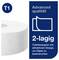Advertisement image for toilet paper: 'T1', 'Advanced Quality', 2-ply, with attractive design for guests.