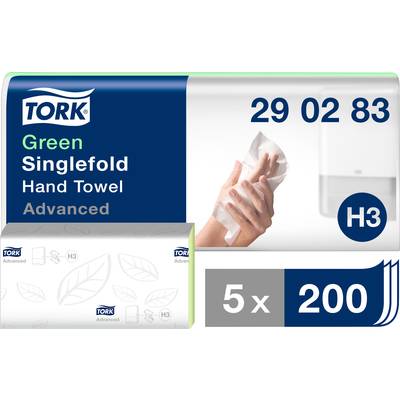 TORK 290283 Zickzack C&C Advanced Paper towels (L x W) 23 cm x 24.8 cm Green   4000 pc(s)