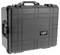 A sturdy black protective case featuring a handle, designed for securely transporting equipment, with a label marked 'VISO.'
