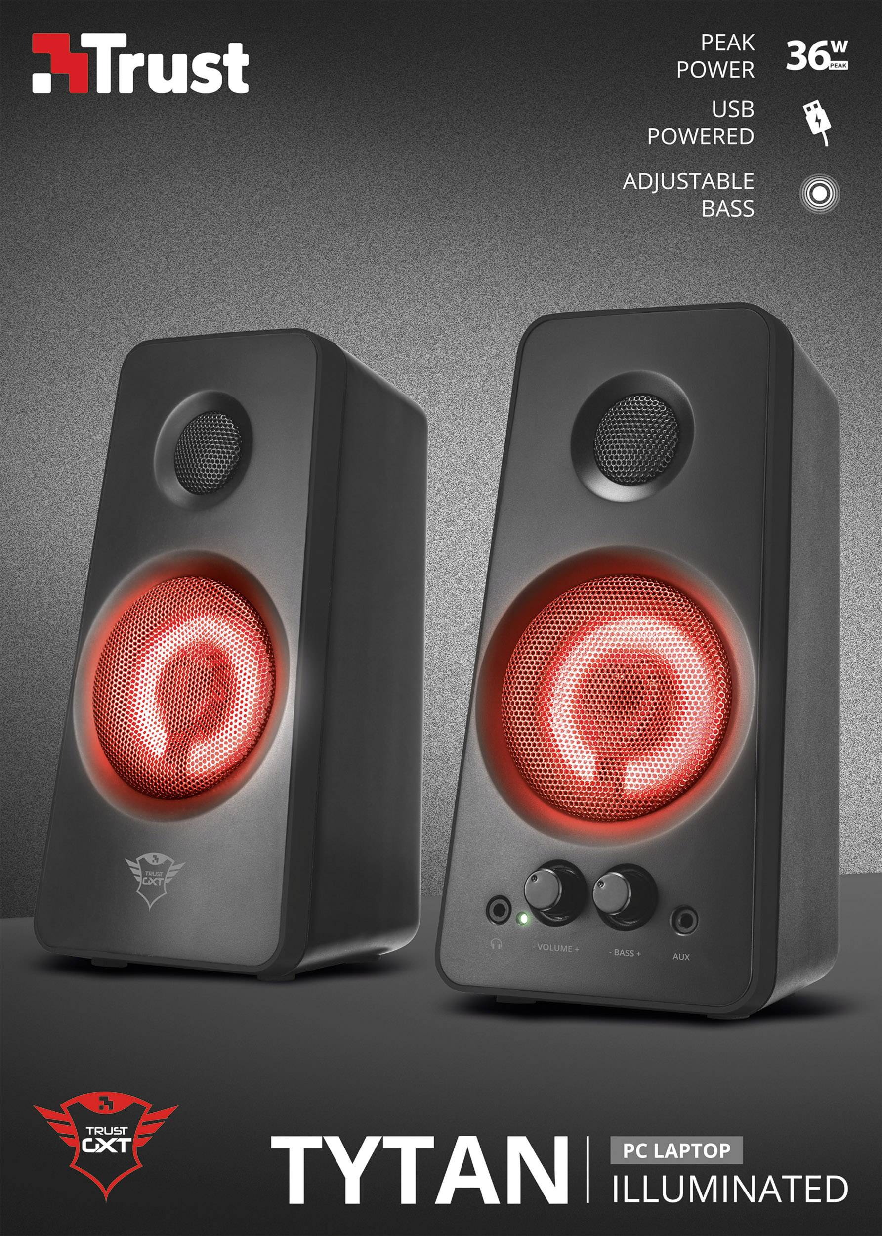 Trust GXT 608 2.0 PC speaker Corded 38 W Black-1