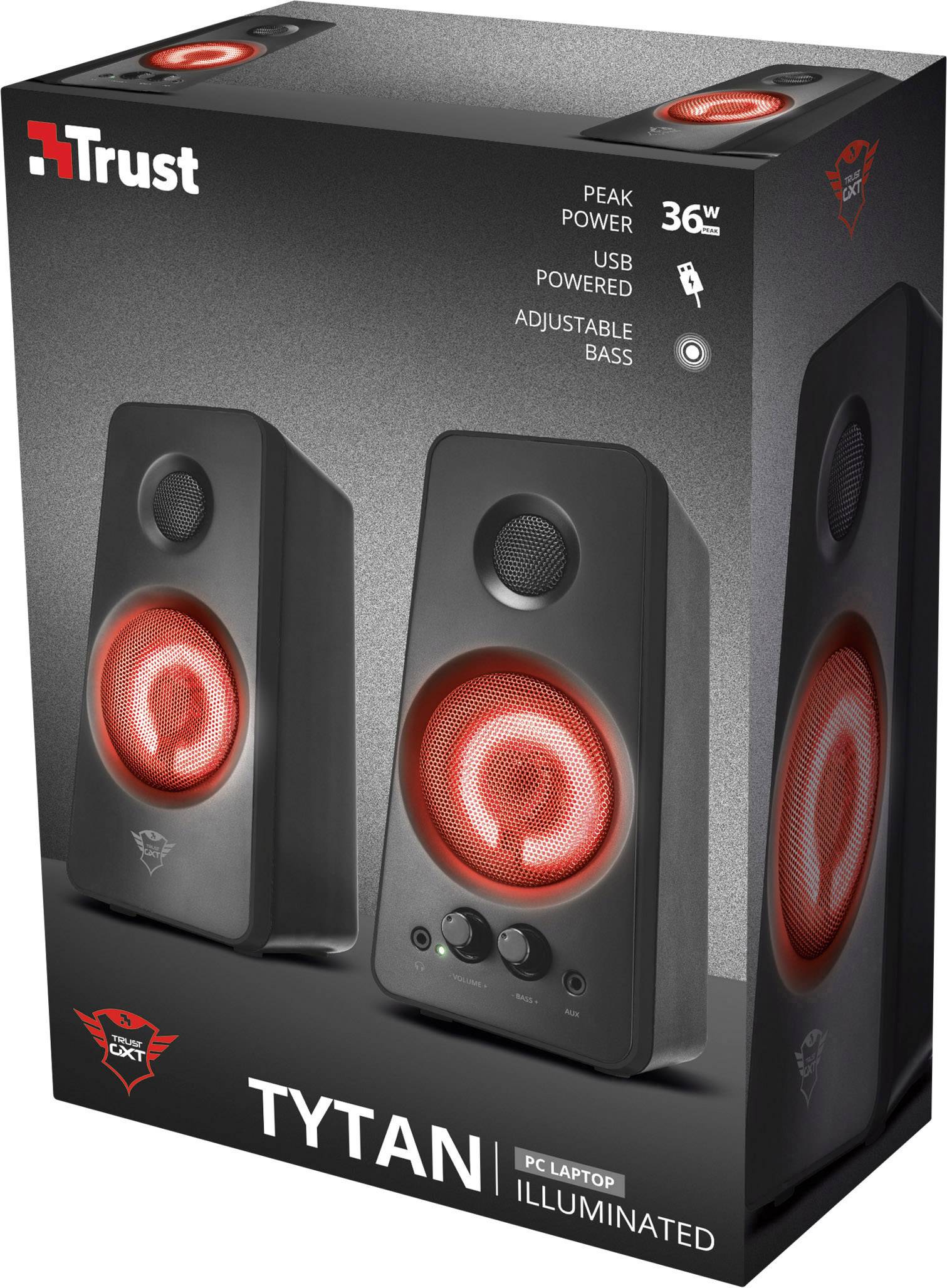 Trust GXT 608 2.0 PC speaker Corded 38 W Black