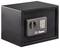 Black safe with electronic numerical lock on the front. Suitable for securely storing valuables.