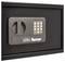 A black electronic safe from 'Burg Wächter Favour' with a numeric keypad for entering a code.