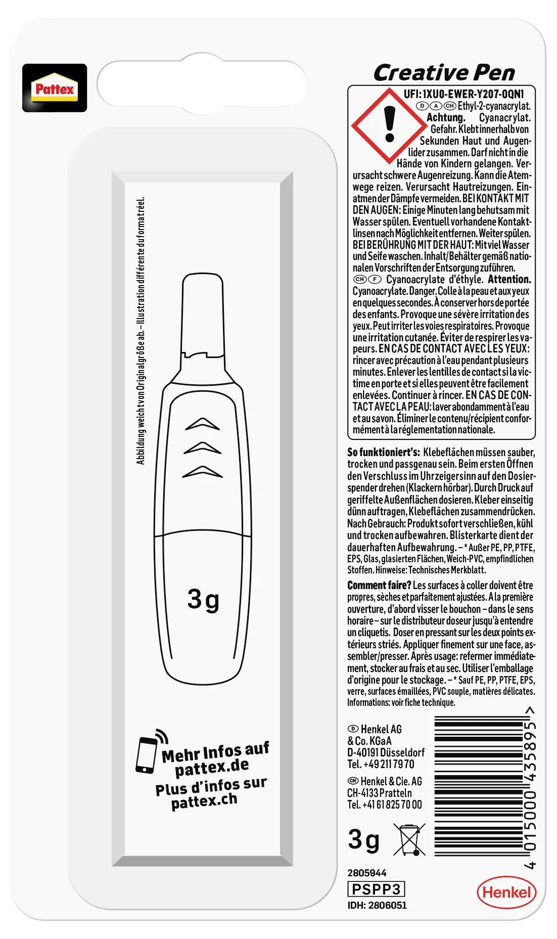 Pattex perfect pen Superglue PSPP3 3 g-2
