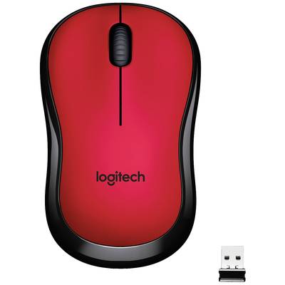 Logitech M220 Silent  Mouse Radio   Optical Red 3 Buttons 1000 dpi 