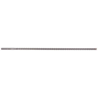 A long, silver-coloured, cylindrical metal component with a spiral grooved structure.