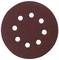 Round sanding paper with 8 holes for dust extraction, suitable for sanding machines.