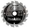 Makita Circular Saw Blade: 136 mm diameter, 1.5 mm thickness, for wood. Maximum rotational speed 4,500 rpm. Includes symbols for cutting types.