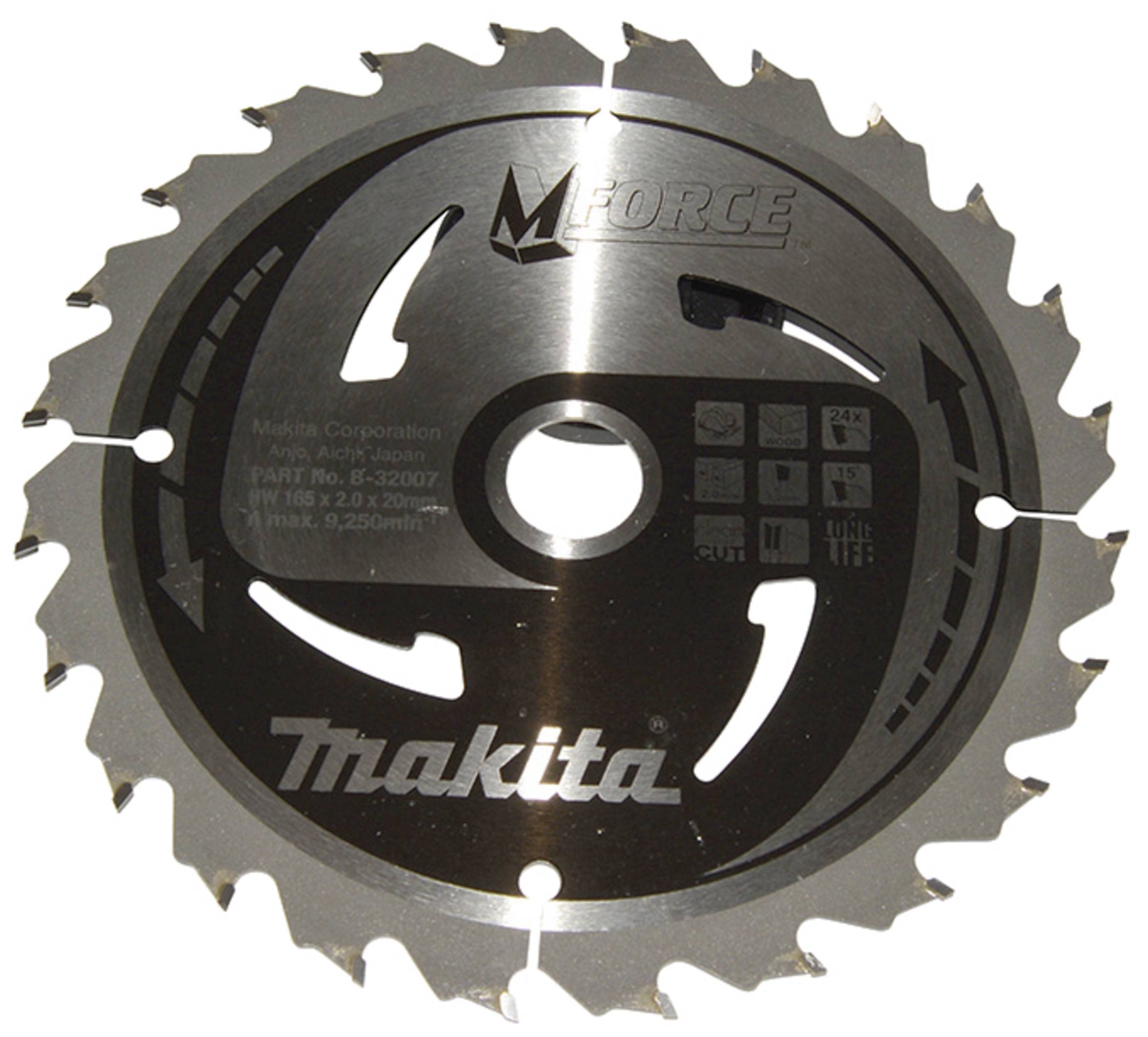 Makita M-FORCE B-32007 Circular saw blade 165 x 20 x 2 mm Number of cogs: 24 1 pc(s)