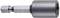 Hexagonal screwdriver bit, primarily used for securing nuts and bolts, made of silver-coloured metal.