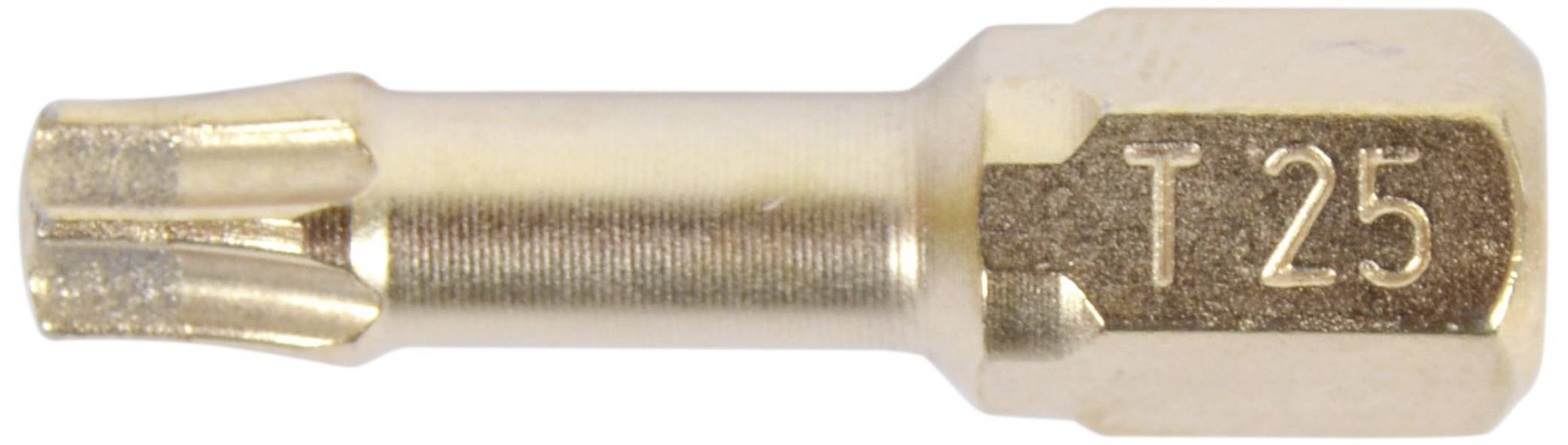 A gold-coloured Torx T25 bit.