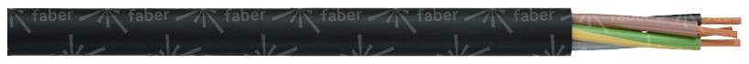 Faber Kabel 030039 Flexible cable H05VV-F 2 x 2.5 mm² Black Sold per metre-0