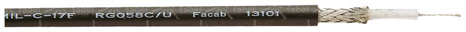 Faber Kabel 100605 Coax Outside diameter: 5 RG58 C/U 50 Ω Black Sold per metre-0