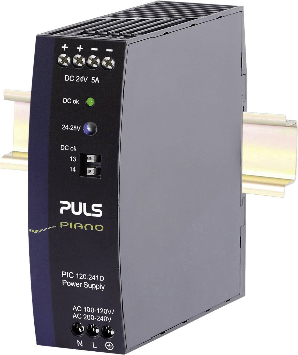 PULS Piano Rail mounted PSU (DIN) 24 V DC 5 A 120 W 1 x