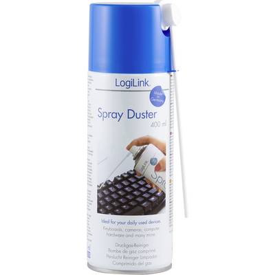 Spray Can 'LogiLink Spray Duster 400 ml' ideal for daily applications, suitable for keyboards, cameras and hardware cleaning.