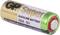 Nine-volt alkaline battery with a gold-green casing and the inscription 'GP Super'.