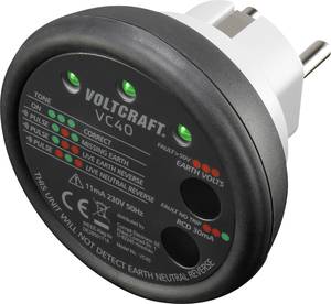 VOLTCRAFT VC40 Mains outlet tester  CAT II 300 V