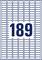 The number '189' stands large in the centre of a rectangular field, surrounded by several uniform, square elements.