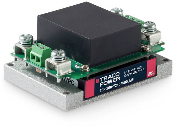 TracoPower TEP 200-2412WIRCMF DC/DC converter (module) 24 V DC 12 V DC 15 A 200 W No. of outputs: 1 x Content 1 pc(s)