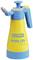 'Gloria Hobby 125 Flex' yellow and blue pressure sprayer with adjustable nozzle and pump system, suitable for gardening tasks.