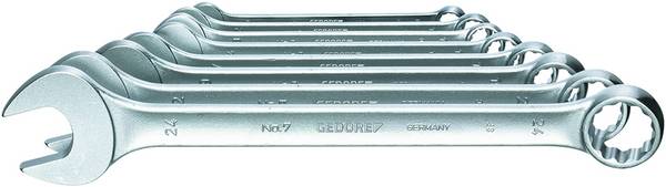 Gedore 6092770 7-08 Crowfoot wrench set 8-piece Spanner size (metric) 10 - 24 mm
