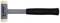 A soft-faced hammer with a metal shaft and rubber-coated grip. The hammer head has two light, interchangeable heads for gentle applications.