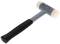 Rubber mallet with a robust, black handle and white, double-sided head. Suitable for work where leaving no marks is essential.