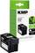 KMP Printer Cartridge 27XXL, compatible with Epson, high yield, black ink, packaging in the background shows details and savings.