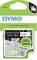 Packaging for Dymo label tape, 12 mm x 5.5 m, green, with recycling symbol. Inscription: '60% Recycling'. Manufactured in Europe.